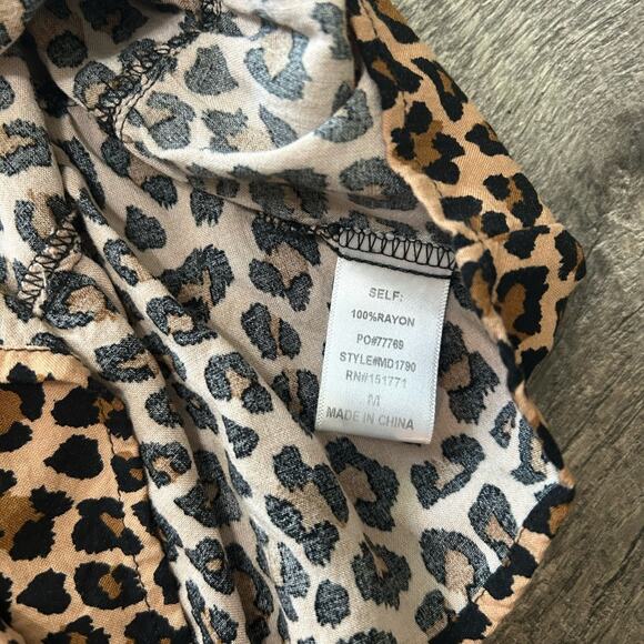 Altar’d State- Mini Dress- Medium - cheetah leopard print ruffle dress- tunic - Picture 7 of 9